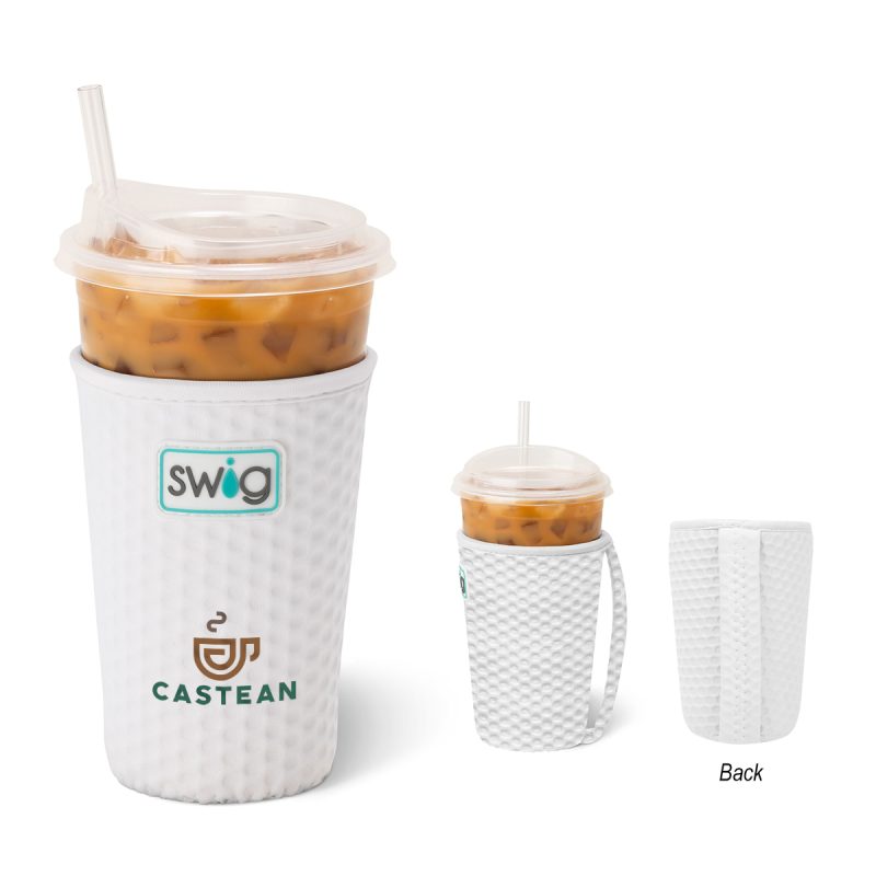 Custom Swig Life Golf Ball Iced Cup Coolie with Company Logo - Personalized Bulk Corporate Gift - 3