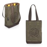 Custom 2 Bottle Insulated Wine Cooler Bag with Company Logo - Personalized Bulk Corporate Gift