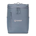 Custom Acadia Recycled rPET Backpack Cooler - Basalt with Company Logo - Personalized Bulk Corporate Gift
