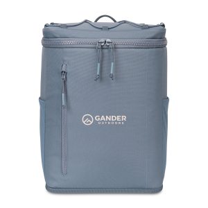 Custom Acadia Recycled rPET Backpack Cooler - Basalt with Company Logo - Personalized Bulk Corporate Gift