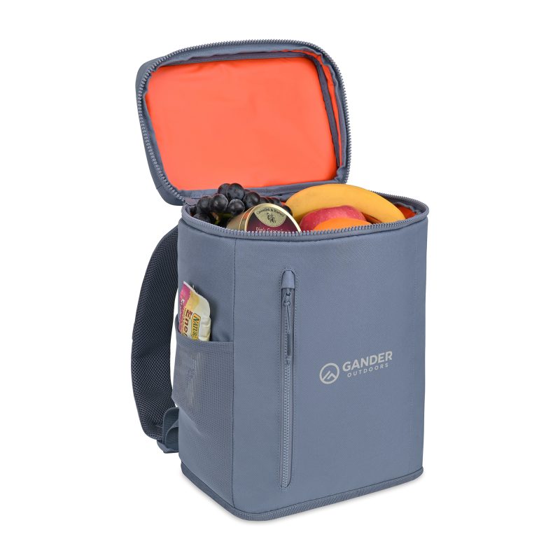 Custom Acadia Recycled rPET Backpack Cooler - Basalt with Company Logo - Personalized Bulk Corporate Gift - 4