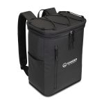 Custom Acadia Recycled rPET Backpack Cooler - Black with Company Logo - Personalized Bulk Corporate Gift - 2