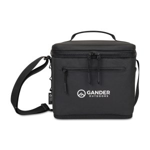 Custom Acadia Recycled rPET Box Cooler - Black with Company Logo - Personalized Bulk Corporate Gift
