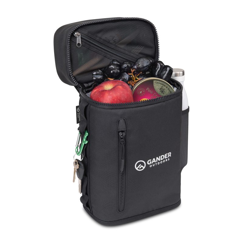 Custom Acadia Recycled rPET Sling Cooler - Black with Company Logo - Personalized Bulk Corporate Gift - 2