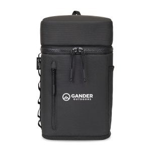 Custom Acadia Recycled rPET Sling Cooler - Black with Company Logo - Personalized Bulk Corporate Gift