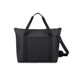 Custom Acadia Recycled rPET Tote Cooler - Black with Company Logo - Personalized Bulk Corporate Gift - 3