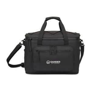 Custom Acadia Recycled rPET XL Box Cooler - Black with Company Logo - Personalized Bulk Corporate Gift