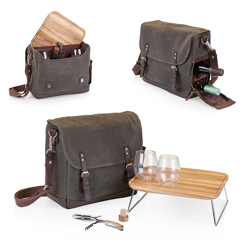 Custom Adventure Wine Tote with Company Logo - Personalized Bulk Corporate Gift - 8