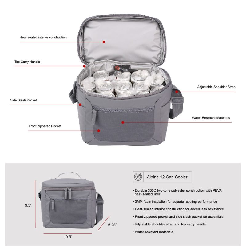 Custom Alpine 12 Can Cooler with Company Logo - Personalized Bulk Corporate Gift - 8