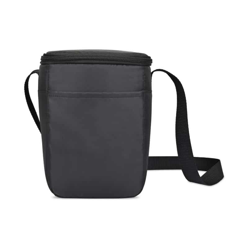 Custom Arlo Recycled rPET 6 Can Lunch Cooler - Black with Company Logo - Personalized Bulk Corporate Gift - 1