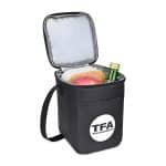 Custom Arlo Recycled rPET 6 Can Lunch Cooler - Black with Company Logo - Personalized Bulk Corporate Gift - 3
