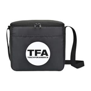 Custom Arlo Recycled rPET 9 Can Box Cooler - Black with Company Logo - Personalized Bulk Corporate Gift