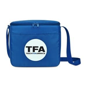 Custom Arlo Recycled rPET 9 Can Box Cooler - Royal Blue with Company Logo - Personalized Bulk Corporate Gift