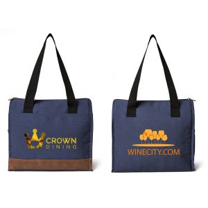 Custom Asher 12-Can Cooler Tote Bag with Company Logo - Personalized Bulk Corporate Gift