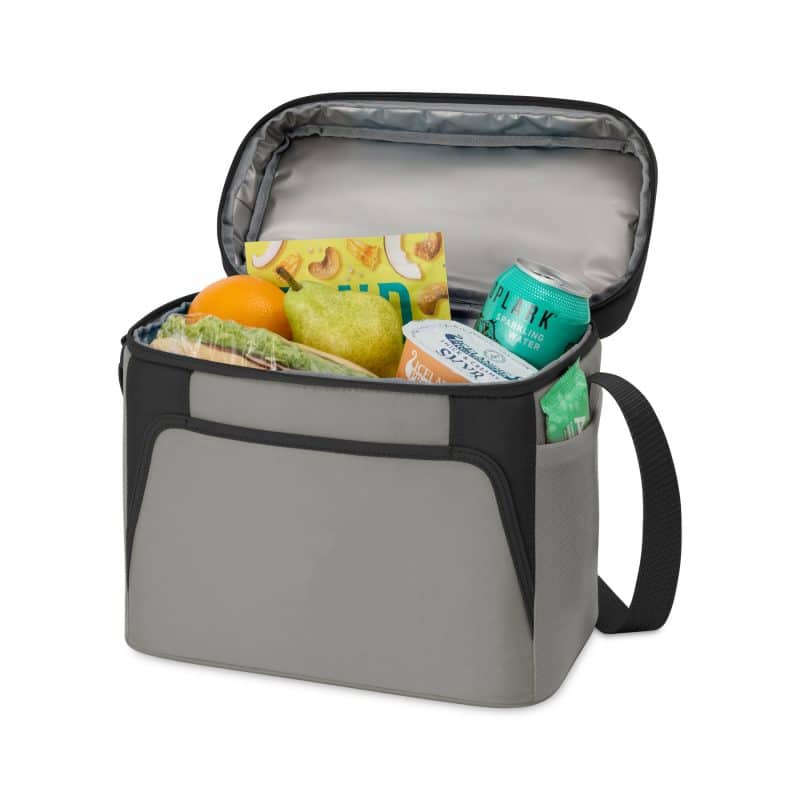 Custom Aspen Recycled rPET Box Cooler - Aware - Black with Company Logo - Personalized Bulk Corporate Gift - 3