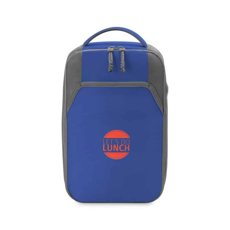 Custom Aspen Recycled rPET Lunch Bag Cooler - Aware - Royal Blue with Company Logo - Personalized Bulk Corporate Gift