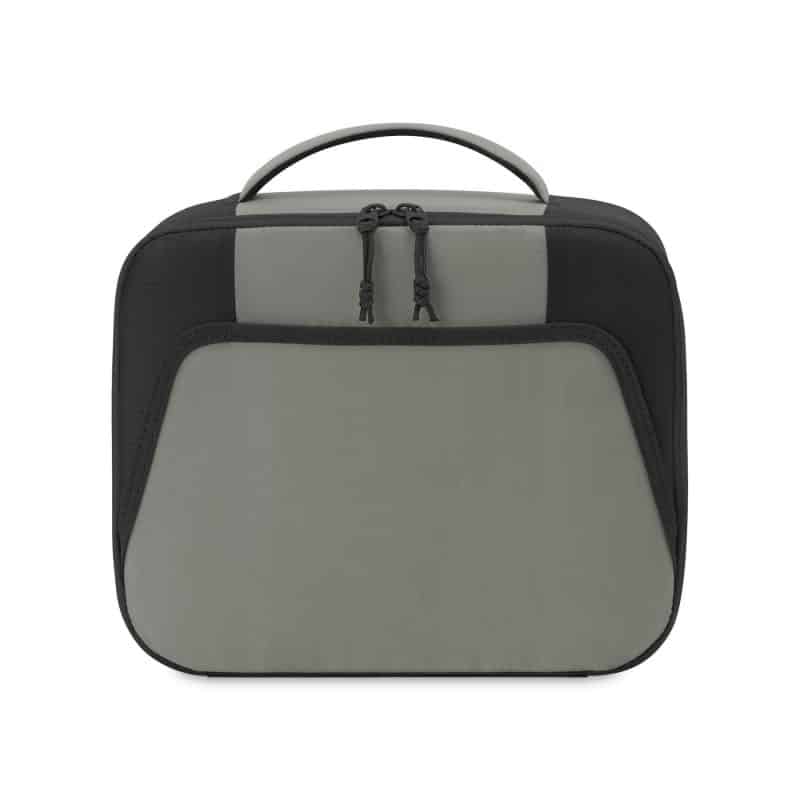 Custom Aspen Recycled rPET Lunch Box Cooler - Aware - Black with Company Logo - Personalized Bulk Corporate Gift - 1