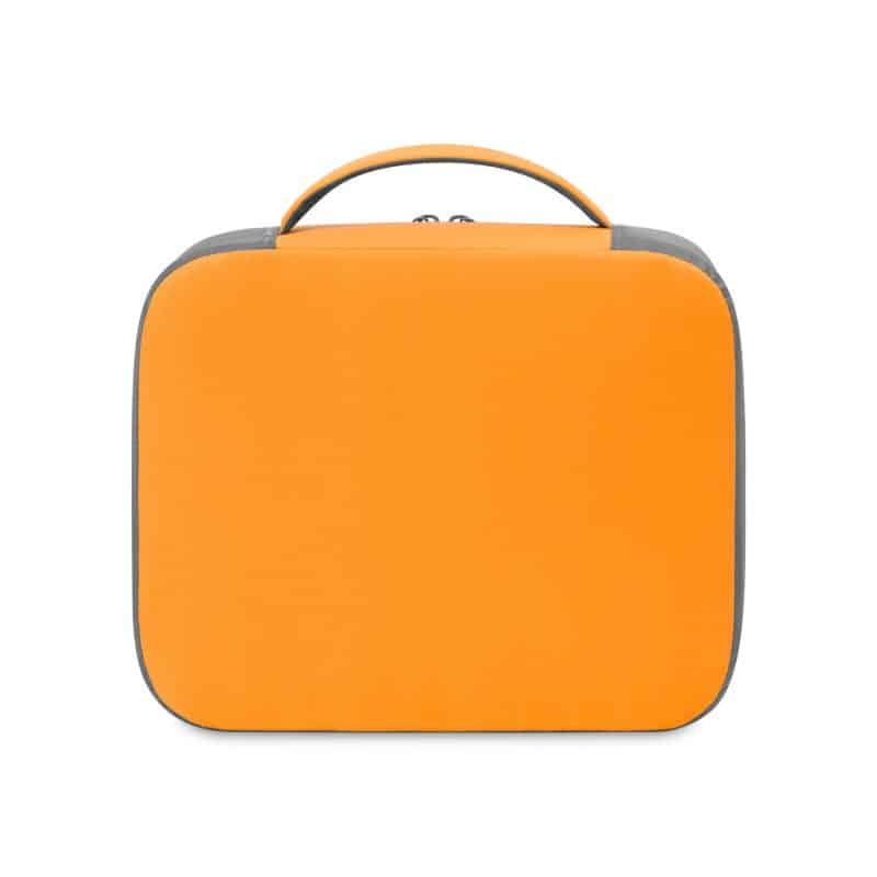 Custom Aspen Recycled rPET Lunch Box Cooler - Aware - Orange with Company Logo - Personalized Bulk Corporate Gift - 3