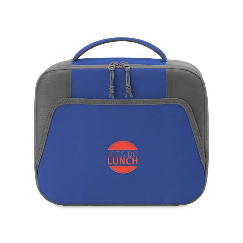 Custom Aspen Recycled rPET Lunch Box Cooler - Aware - Royal Blue with Company Logo - Personalized Bulk Corporate Gift