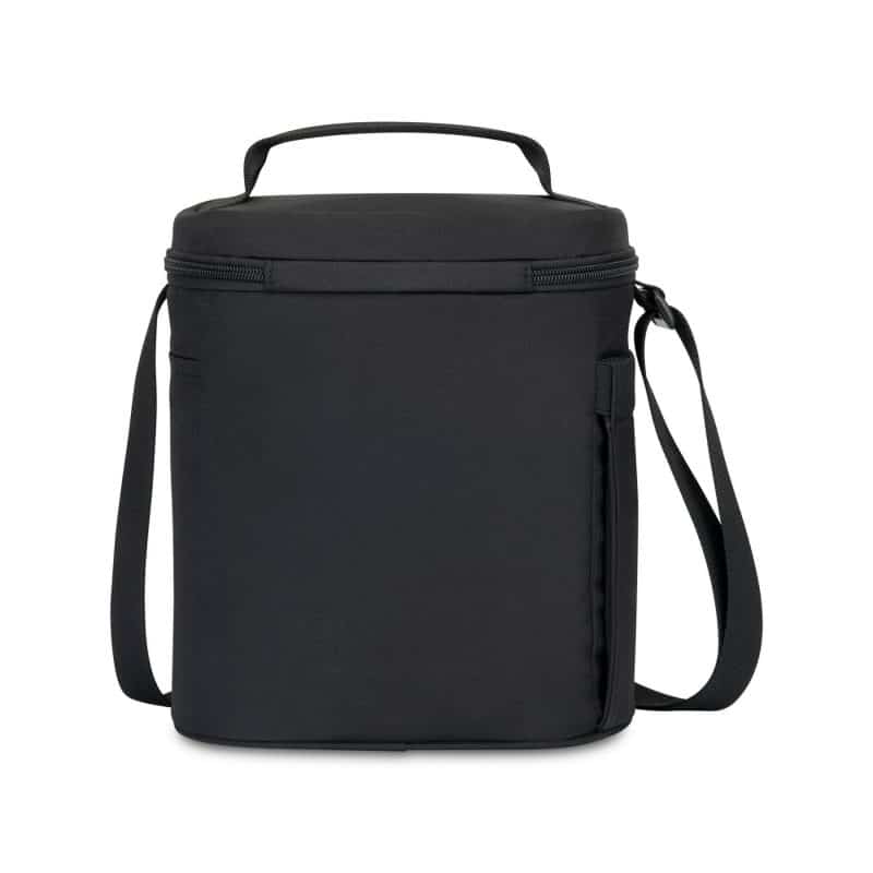 Custom Aviana Rowan Recycled Nylon Lunch Cooler - AWARE - Black with Company Logo - Personalized Bulk Corporate Gift - 3