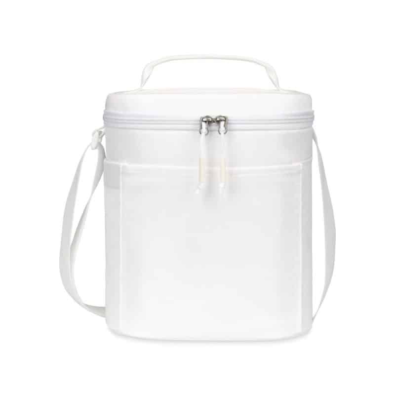 Custom Aviana Rowan Recycled Nylon Lunch Cooler - AWARE - Marshmallow with Company Logo - Personalized Bulk Corporate Gift - 1