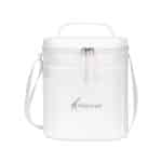 Custom Aviana Rowan Recycled Nylon Lunch Cooler - AWARE - Marshmallow with Company Logo - Personalized Bulk Corporate Gift