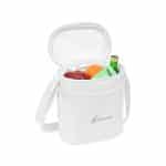 Custom Aviana Rowan Recycled Nylon Lunch Cooler - AWARE - Marshmallow with Company Logo - Personalized Bulk Corporate Gift - 2