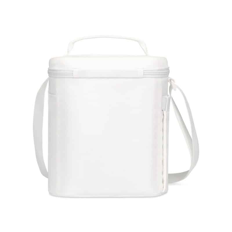 Custom Aviana Rowan Recycled Nylon Lunch Cooler - AWARE - Marshmallow with Company Logo - Personalized Bulk Corporate Gift - 3