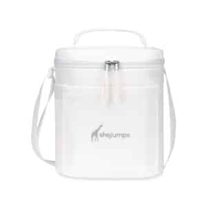 Custom Aviana Rowan Recycled Nylon Lunch Cooler - AWARE - Marshmallow with Company Logo - Personalized Bulk Corporate Gift