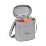Custom Aviana Rowan Recycled Nylon Lunch Cooler - AWARE - Taupe with Company Logo - Personalized Bulk Corporate Gift - 2