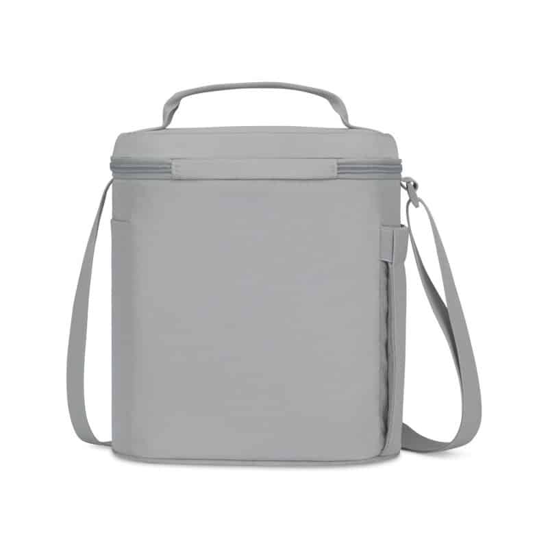 Custom Aviana Rowan Recycled Nylon Lunch Cooler - AWARE - Taupe with Company Logo - Personalized Bulk Corporate Gift - 3