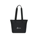 Custom Aviana Rowan Recycled Nylon Tote Cooler - AWARE - Black with Company Logo - Personalized Bulk Corporate Gift