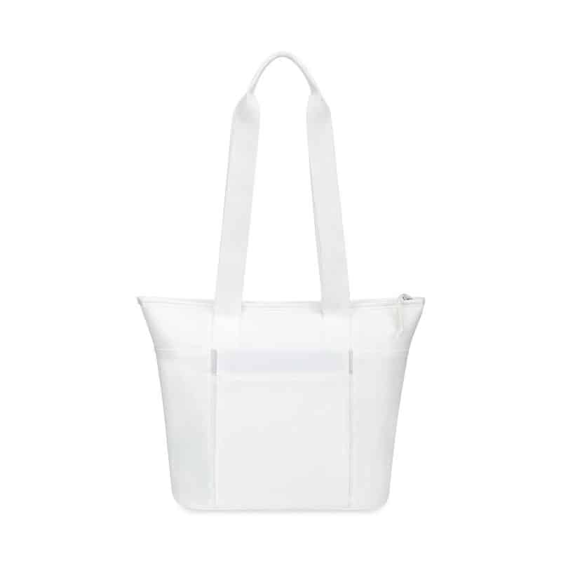 Custom Aviana Rowan Recycled Nylon Tote Cooler - AWARE - Marshmallow with Company Logo - Personalized Bulk Corporate Gift - 3