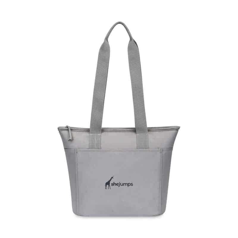 Custom Aviana Rowan Recycled Nylon Tote Cooler - AWARE - Taupe with Company Logo - Personalized Bulk Corporate Gift