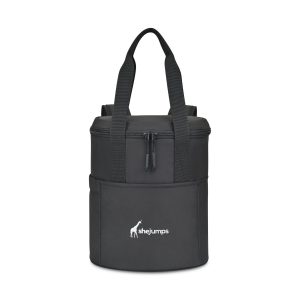 Custom Aviana Rowan Recycled Nylon Tote Pack Cooler - AWARE - Black with Company Logo - Personalized Bulk Corporate Gift