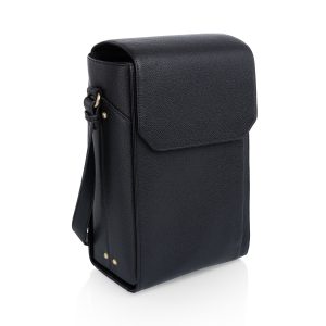 Custom Barossa Two Bottle Leatherette Wine Tote with Company Logo - Personalized Bulk Corporate Gift