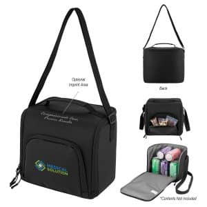 Custom Benton Rpet 8 Can Cooler Bag with Company Logo - Personalized Bulk Corporate Gift