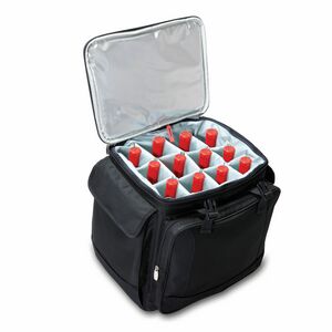 Custom Bodega Insulated 12-Bottle Wine Tote Cooler w/Removable Dividers & Wheeled Trolley with Company Logo - Personalized Bulk Corporate Gift