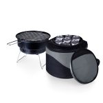 Custom Caliente Portable Charcoal BBQ Grill w/Cooler Tote Bag with Company Logo - Personalized Bulk Corporate Gift - 1