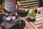 Custom Caliente Portable Charcoal BBQ Grill w/Cooler Tote Bag with Company Logo - Personalized Bulk Corporate Gift - 3