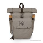Custom Carmel Roll Top Picnic Backpack Cooler with Company Logo - Personalized Bulk Corporate Gift