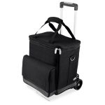 Custom Cellar 6-Bottle Insulated Wine Tote w/Removable Divider & Trolley with Company Logo - Personalized Bulk Corporate Gift - 5