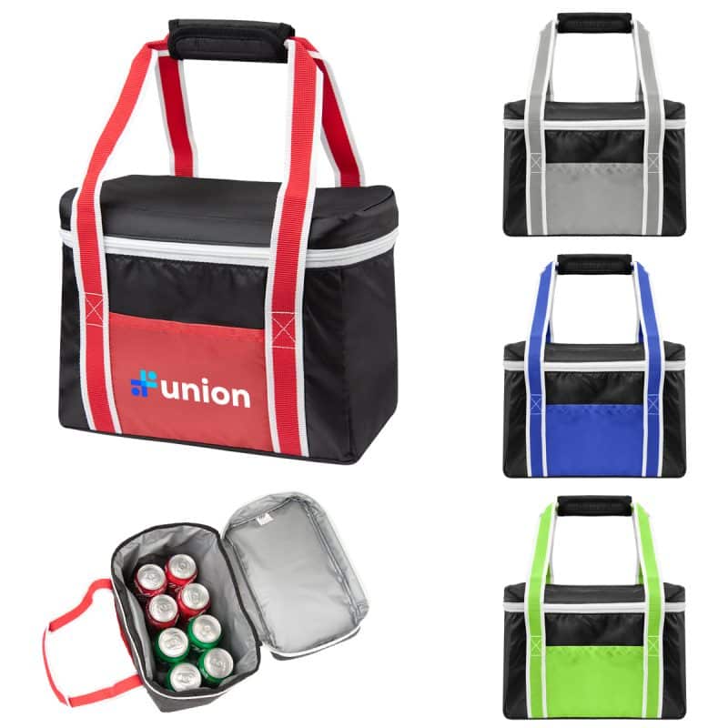 Custom Chromatic 8 Can Cooler Lunch Bag with Company Logo - Personalized Bulk Corporate Gift