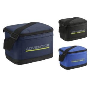 Custom Classic Insulated 6-Can Cooler Lunch Bag with Company Logo - Personalized Bulk Corporate Gift