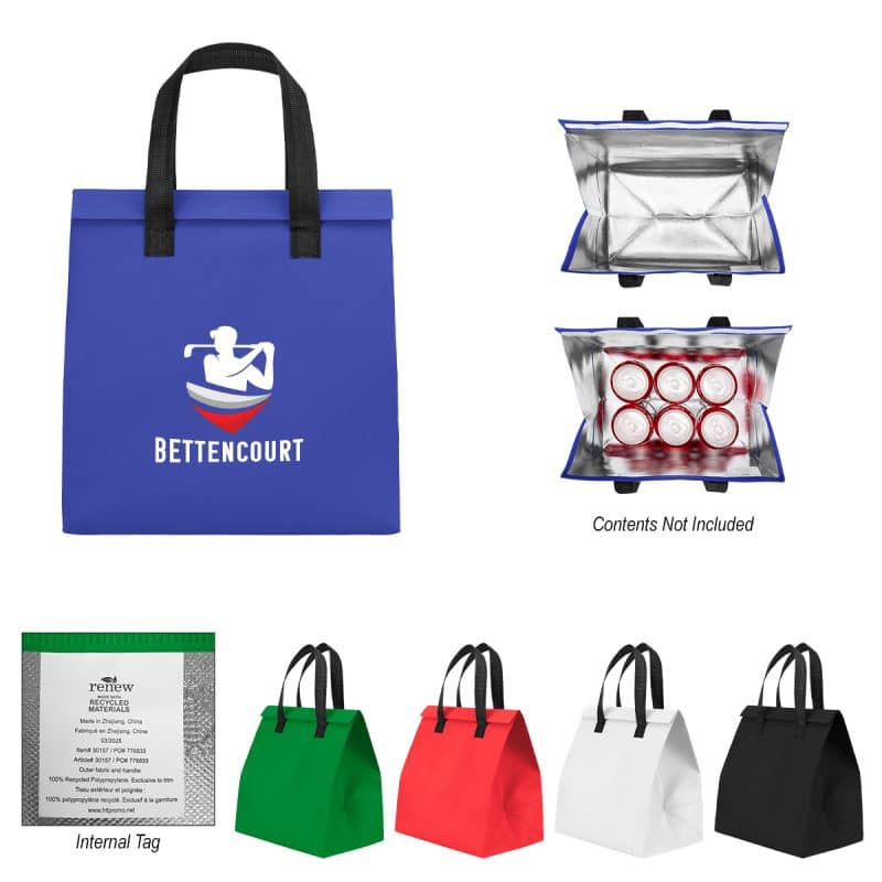 Custom Corbin Rpet Non-woven 10 Can Cooler Bag with Company Logo - Personalized Bulk Corporate Gift