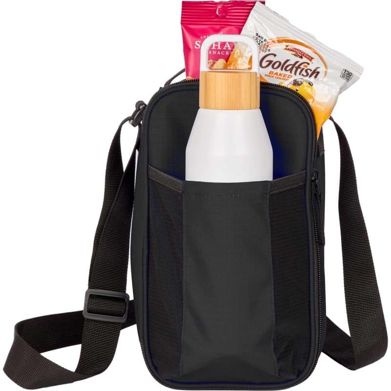 Custom Crossbody Recycled 6-Can Cooler with Company Logo - Personalized Bulk Corporate Gift - 7