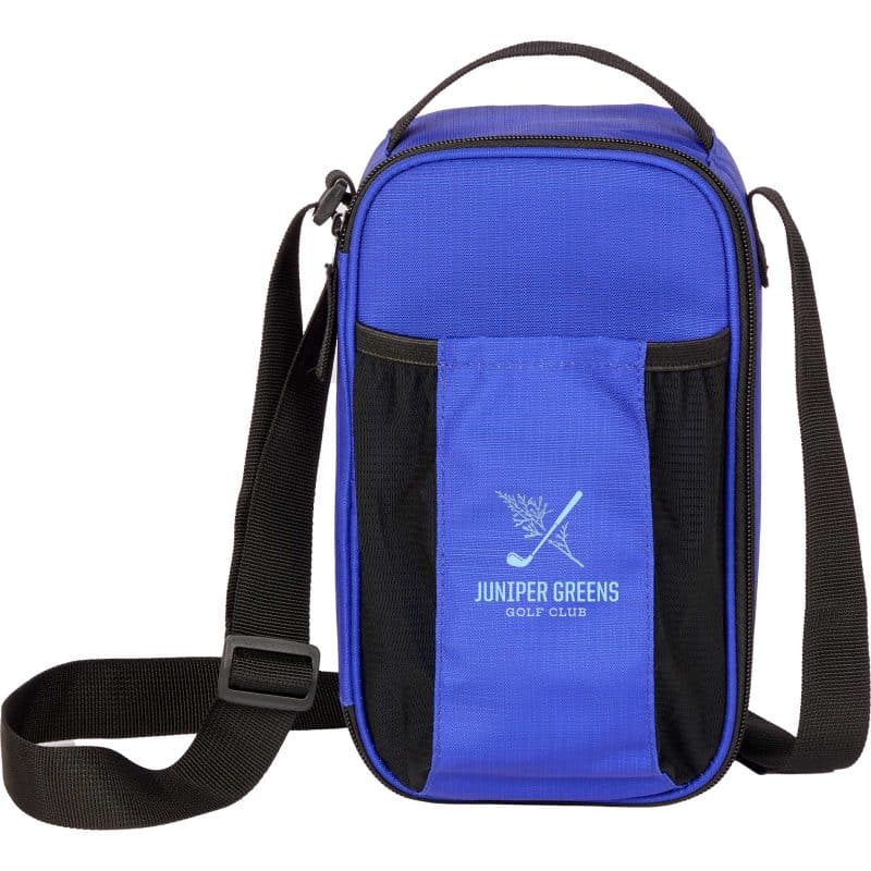 Custom Crossbody Recycled 6-Can Cooler with Company Logo - Personalized Bulk Corporate Gift - 8