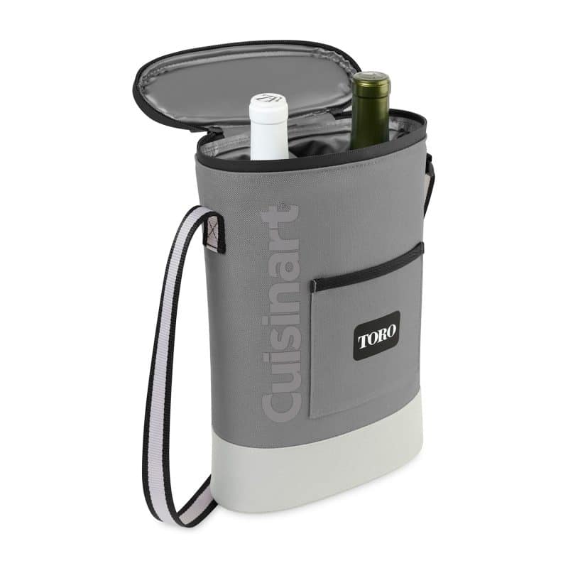 Custom Cuisinart Outdoors Bottle Cooler Tote - Medium Grey with Company Logo - Personalized Bulk Corporate Gift - 2