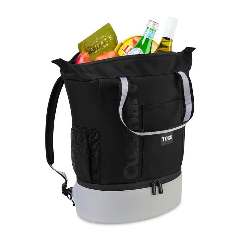Custom Cuisinart Outdoors Expandable Backpack Cooler - Black with Company Logo - Personalized Bulk Corporate Gift - 3