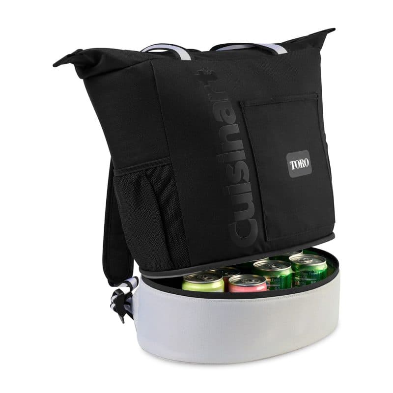 Custom Cuisinart Outdoors Expandable Backpack Cooler - Black with Company Logo - Personalized Bulk Corporate Gift - 4